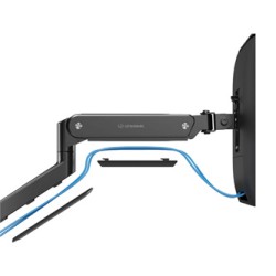 ULTRADESK BRANCH Single Regulowany uchwyt na monitor, czarny, 10KG, mocowanie na zacisk, 17"-32", 75x75/100x100