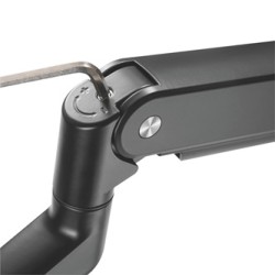 ULTRADESK BRANCH Single Regulowany uchwyt na monitor, czarny, 10KG, mocowanie na zacisk, 17"-32", 75x75/100x100