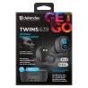 Defender Twins 639 słuchawki z mikrofonem, bezprzewodowa, czarna, douszne, BT 5.0, TWS, etui z ładowarką i powerbankiem typ blue