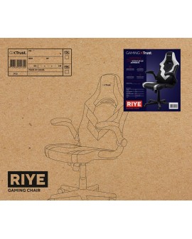 Fotel gamingowy TRUST GXT703W RIYE GAMING CHAIR WHITE