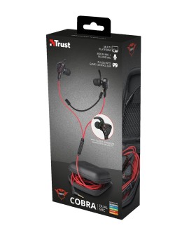Słuchawki z mikrofonem TRUST GXT 408 Cobra czarno-czerwony