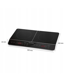 Kuchenka Indukcyjna Clatronic PC-DKI 1067 (dwupolowa 3500W czarna)